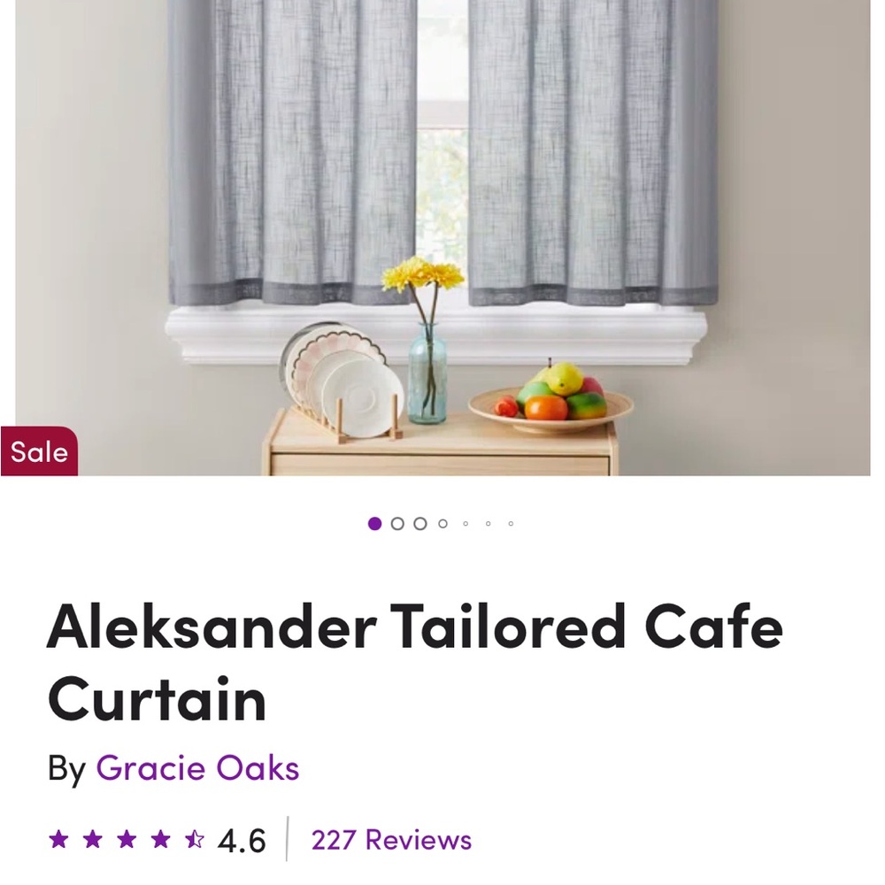 Gracie Oaks Gray Tailored Curtain Accents